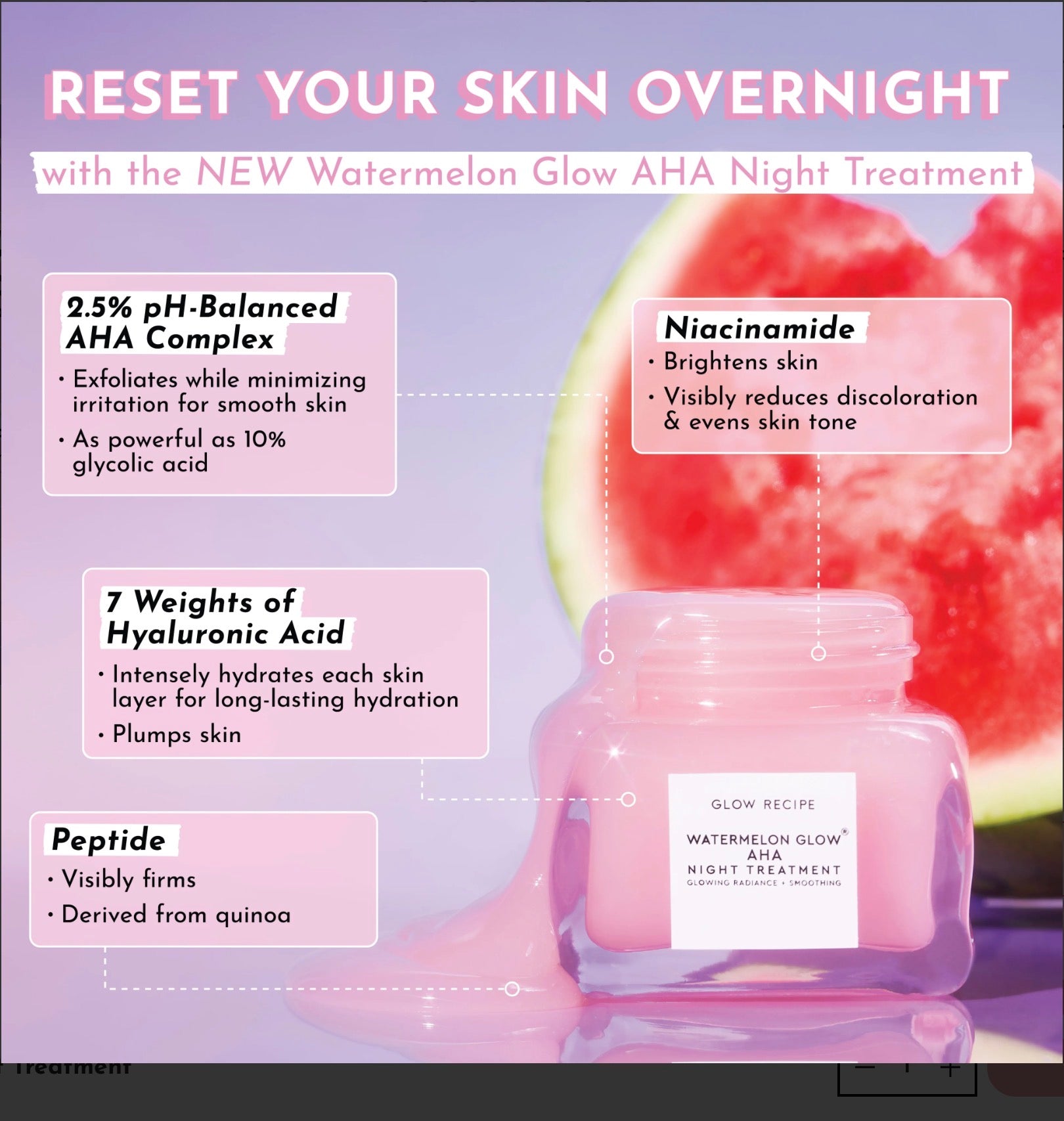 Watermelon Glow AHA Night Treatment 25ml